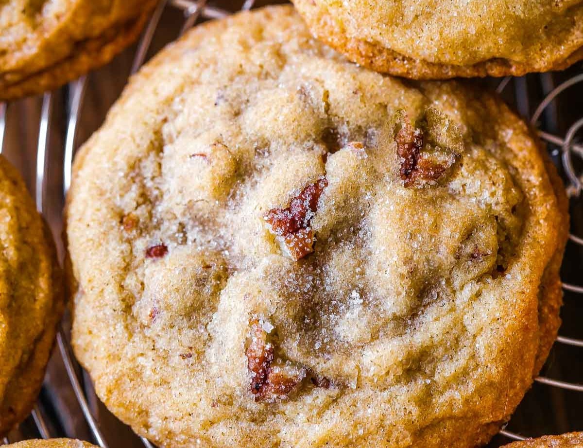 Butter Pecan Cookies top view
