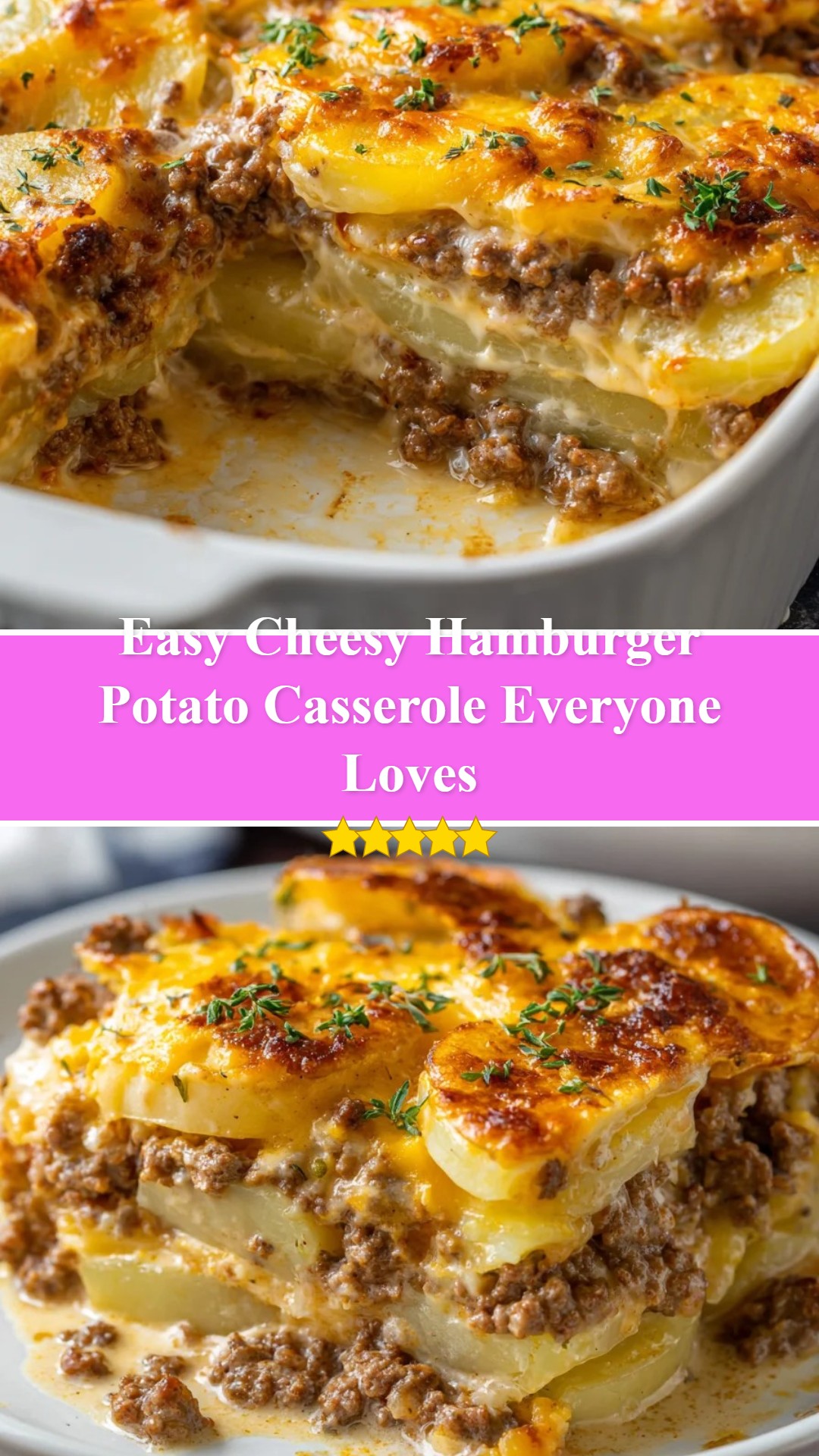 Cheesy Hamburger Potato Casserole