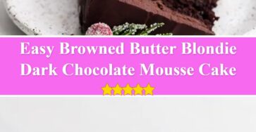 Dark Chocolate Mousse Cake - Browned Butter Blondie