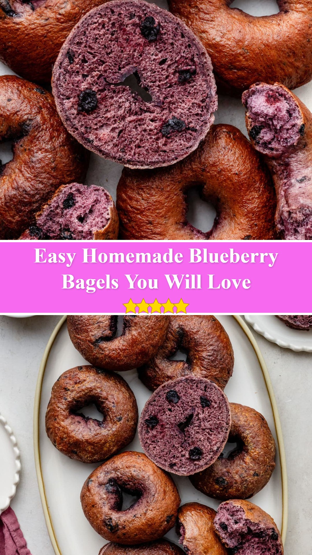 Homemade Blueberry Bagels