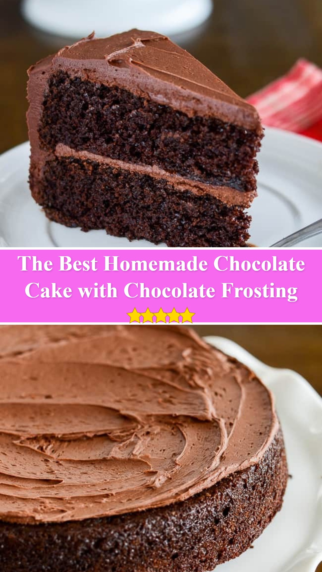 Homemade Chocolate Cake with Chocolate Frosting