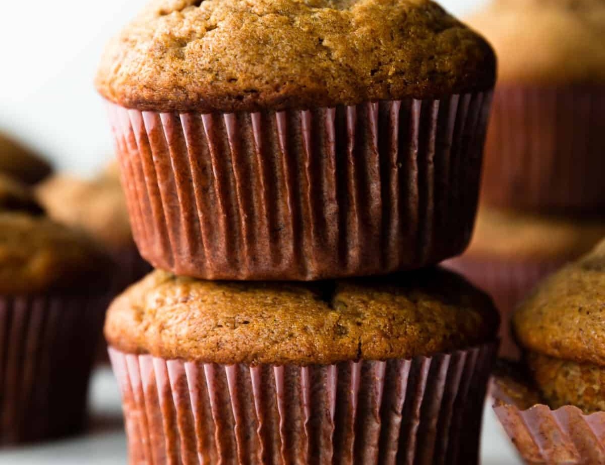 Quick & Easy Banana Muffins top view